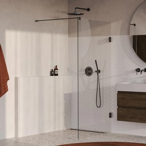 Brauer Void profielloze inloopdouche 100cm gunmetal geborsteld PVD