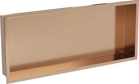 Mexen X-Wall-R nise plank met flens 75 x 30 cm, geborsteld koper - 19C0753010