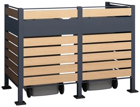 Overdekking voor 2 afvalbakken 120l of 240l Breda CoverTech