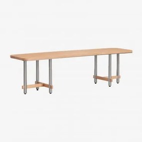170 Cm Bank Van Mangohout En Staal Osaka Mangohout - Sklum