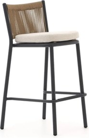 Barkruk tuin | Manifesto  Idro | Wicker (vlechtwerk) | Taupe | Tuinstoel | Stapelbaar | Kees Smit Tuinmeubelen