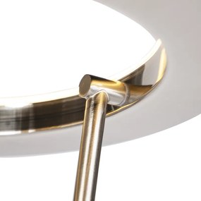 Moderne vloerlamp staal en glas incl. LED met leesarm - Divine