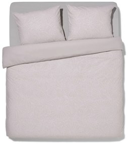 HEMA Dekbedovertrek Katoen 200x200/220 Beige Stiksel (wit)