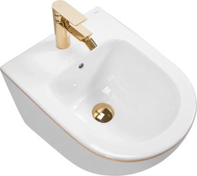 Wandbidet Rea Carlo Mini White Gold Edge