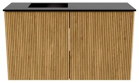 Mondiaz Joya 70cm toiletmeubel oak met wastafel faye links zonder kraangat urban