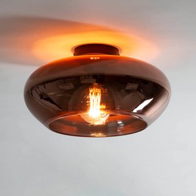 Glazen Plafondlamp Koperkleurig
