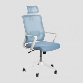 Bureaustoel Met Wielen En Armleuningen In Polypropyleen Teill Colors Blauw – Niagara - Sklum