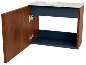 Mondiaz Joya DLux 50cm toiletmeubel ruby met wastafel faye links zonder kraangat frappe