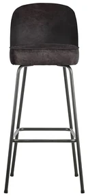 BePureHome Vogue Lederen Barstoel Zwart 80 Cm
