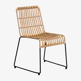 Set Van 4 Tuinstoelen Van Synthetisch Rotan Aroa Zwart - Sklum