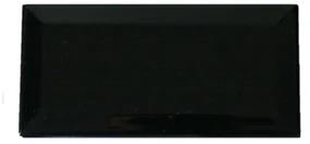 Terre d'Azur Metro wandtegel 10x20cm zwart
