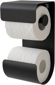 Sealskin Brix toiletrolhouder met planchet mat zwart