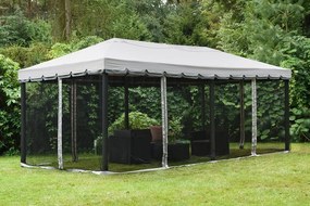 Grijs tuinpaviljoen met klamboe Valencia 4x6m Garden Point