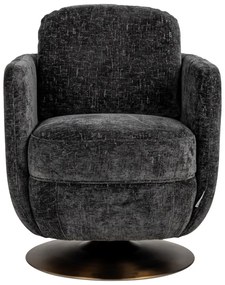 Richmond Interiors Turner Chenille Draaifauteuil Graphite Island