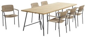 4 Seasons Outdoor Bora tuinset naturel met Lano tafel 240 cm  Tuinset    beige weerbestendig