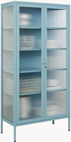 Metalen vitrinekast The Collector met gefacetteerd glas