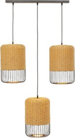 Rieten Eettafel Hanglamp