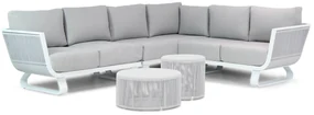 Hoek loungeset 5 personen Aluminium/rope Wit Santika Furniture Santika Corniche