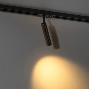 Moderne spot donker brons voor railsysteem 1-fase  - Iconic Ivy