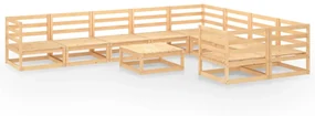 vidaXL 10-delige Loungeset massief grenenhout