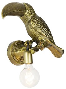 Vintage wandlamp messing - Animal Toekan