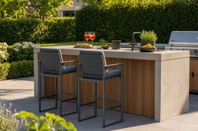 Barstoel Aluminium Grijs-antraciet Lifestyle Garden Furniture Nuno