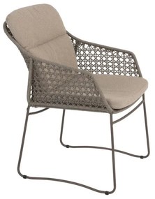 4 Seasons Outdoor Moretti dining chair terre met hoge rugleuning  Tuinstoel    bruin weerbestendig