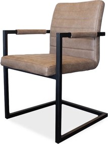 Eetkamerstoel - Apollo II - stof Bull lederlook grey