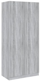 vidaXL Kledingkast 90x52x200 cm bewerkt hout grijs sonoma eikenkleurig