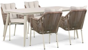 Tuinset 4 personen 180 cm Aluminium/rope Taupe Lifestyle Garden Furniture Marbella/Vienna