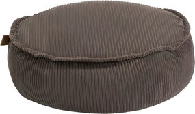 Ronde Kinderpoef Aesthetic Rib - Bruin