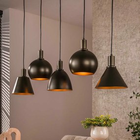 Hanglamp Mix 5-lichts Bruin