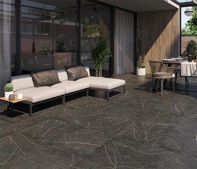 Vloertegel 60x60 Cm Marmerlook Seba Antraciet NAV46