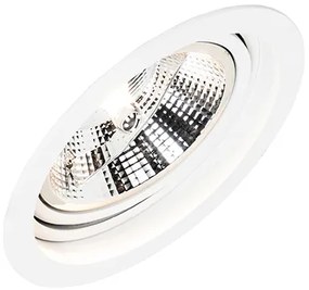 Set van 6 Ronde inbouwspot wit verstelbaar - Chuck 111