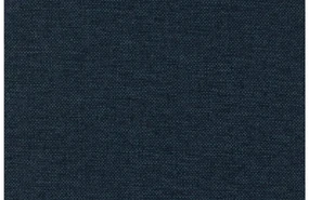 Goossens Eetkamerstoel Funk RVS Poten blauw stof met armleuning en met wielenTransparant skater wiel met rvs kap, modern design