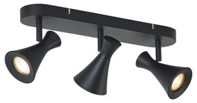 Moderne plafondspot zwart 3-lichts draai- en kantelbaar - Triangle