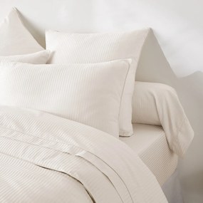 Bolstersloop in katoensatijn, Opale gestreept