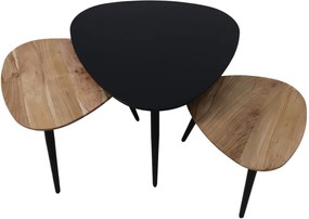 Modern Salontafel Peso set van 3 Bruin