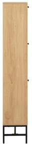 Eiken Schoenenkast Staand - 71.6x25x140.4cm.