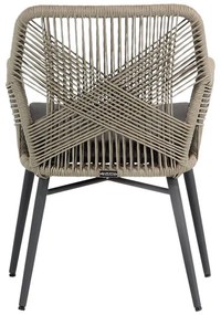 Bistroset 2 personen 70 cm Aluminium/wicker Taupe Lifestyle Garden Furniture Advance/Como