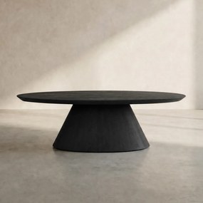 Mangohouten Salontafel Zwart - 135 X 70cm.