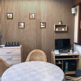 AKU Paneel Akoestisch Vilt Natuurlijk Eiken 260x60x2,1cm - 270 cm x 60 cm x 2.1 cm | 10 kg | Paneli akoestische wandpanelen - AKU Wandpanelen