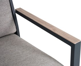 Tuinset 4 personen 125 cm Aluminium Grijs Lifestyle Garden Furniture Lecce/Ancona