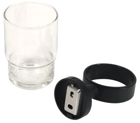 Plieger Vigo glashouder met glas mat zwart