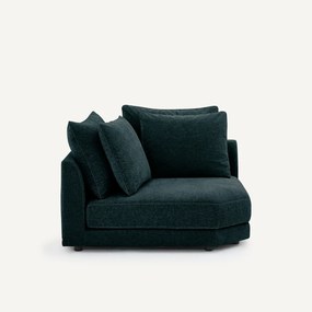 Modulair hoekbank in chenille fluweel, TIBERIO