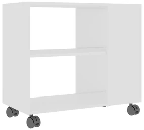 vidaXL Bijzettafel 70x35x55 cm bewerkt hout wit