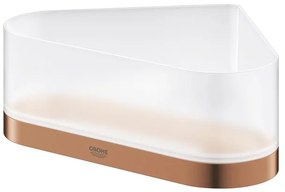 GROHE Selection Douchetray - 17x17x20x8.5cm - hoekmodel - wandmontage - brushed warm sunset/mat glas 41038dl0