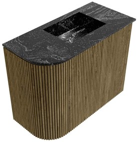 Mondiaz Joya DLux 50cm toiletmeubel ronding links dusk met wastafel faye rechts 1 kraangat lava
