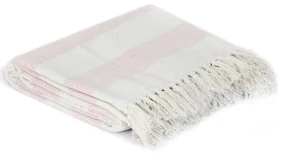 vidaXL Plaid streep 125x150 cm katoen oudroze
