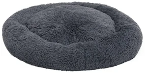 vidaXL Honden-/kattenkussen wasbaar 50x50x12 cm pluche donkergrijs